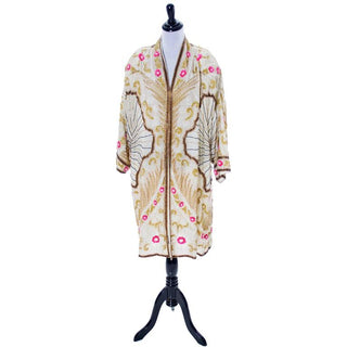 1980s vintage beaded evening coat inspired by 1920's flapper coats