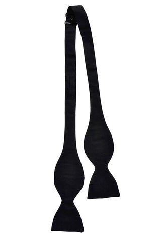 Formal Black Tie Silk Black Vintage Bow Tie