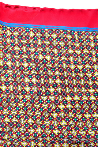 Brioni geometric silk ckeched vintage pocket square