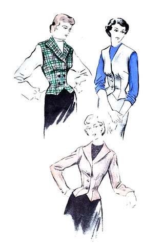 Butterick 4828 Vintage Pattern for Vest Jacket