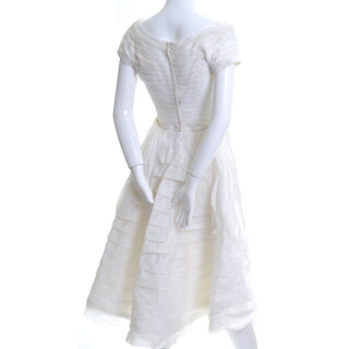 William Cahill Beverly Hills Vintage Wedding Dress XS/S Organza - Dressing Vintage