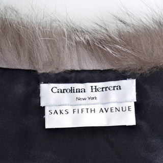 Carolina Herrera New York Saks Fifth Avenue fox fur wrap stole