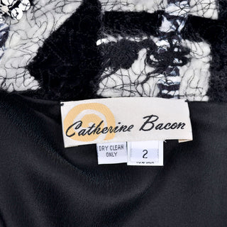 Med Lg 1990s Catherine Bacon Vintage Black Velvet Mohair Evening Coat with Sequins