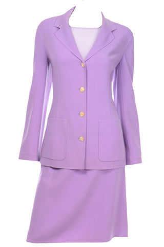 Celine Purple Skirt Suit