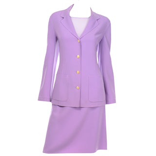 Celine Purple Skirt Suit Made in France