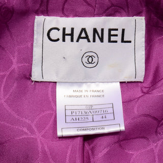 Chanel 2001 Magenta Purple Cropped Jacket size 44