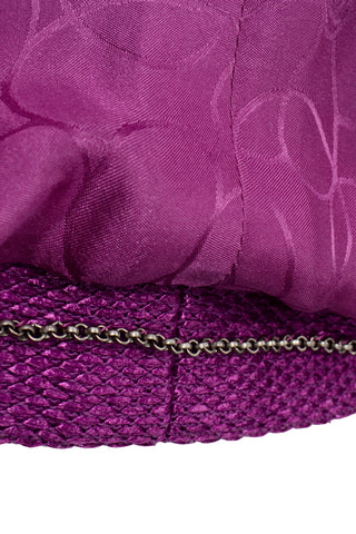 Chanel 2001 Magenta Purple Cropped Jacket vintage with camellia lining