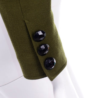 Christian Lacroix Green Wool Edwardian Inspired 1980s Jacket