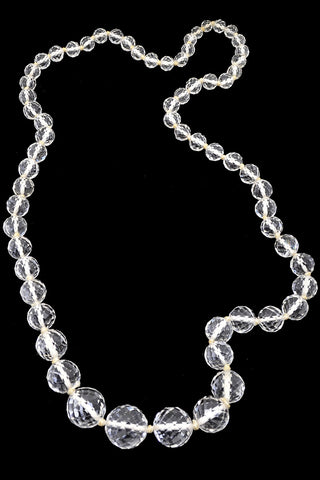 Multi Faceted Vintage Crystal Bead Necklace Deadstock