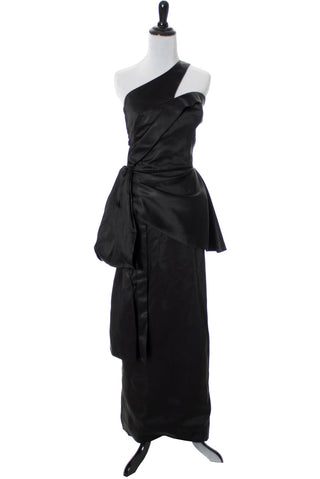 Emma Domb Asymmetrical Formal Black Designer Vintage Dress - Dressing Vintage
