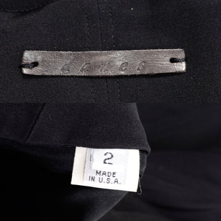 Danes leather label black metallic tulle evening dress size 2