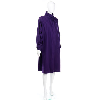 1980s David Ravel Purple Wool Coat