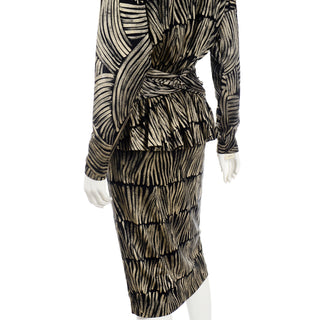 Deadstock Missoni 1987 Abstract Graphic Print Dress With Original Tags I Magnin