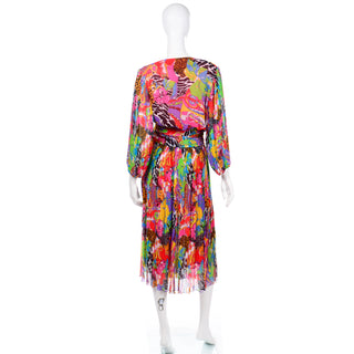 1980s Diane Freis Beaded Two Piece Dress - Modig
