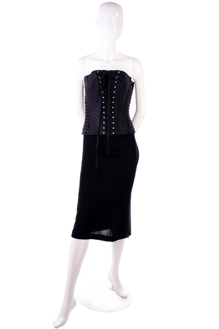 Dolce & Gabbana Dress w/ Black Corset Style Bustier & Pencil Skirt
