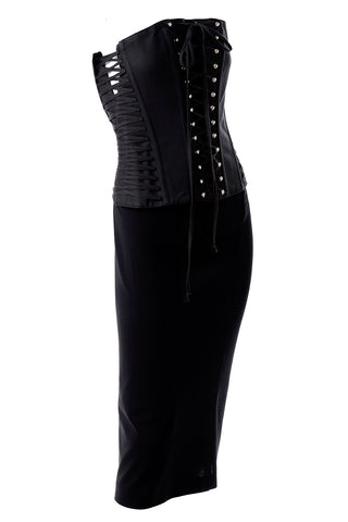 Dolce and Gabbana black corset dress