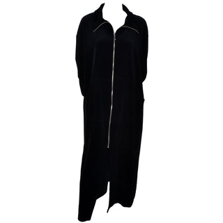 Zip Front Donna Karan Black Label Vintage Plush Robe