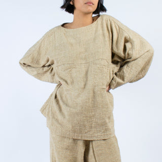 Size medium Issey Miyake cotton tan ensemble 