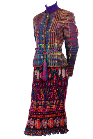 Multi-Colored Vintage Emanuel Ungaro Skirt Ensemble