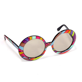 Retro Emilio Pucci Colorful Round Sunglasses