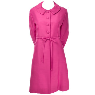 Hot Pink Emma Domb Dress Coat Suit 1960s