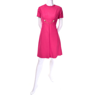 2 Piece Pink Emma Domb Dress Coat Suit 1960s