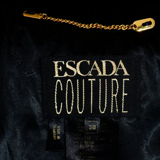 Size 38 Escada Couture Vintage Black & White Striped Jacket