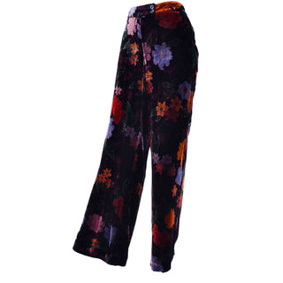 Etro velvet floral high waist pants luxe fabric