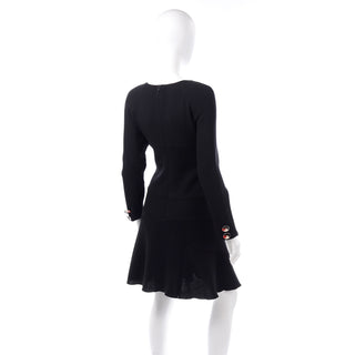 Oscar de la Renta F/W 2010 Black Wool Asymmetrical Runway Dress Autumn dress