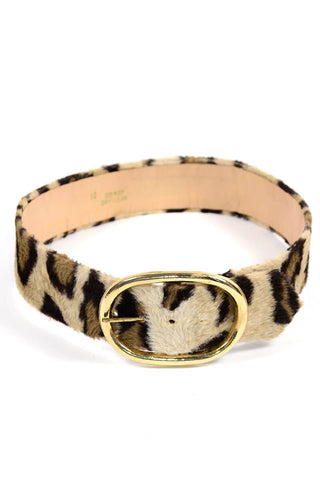 Leopard Print Faux Fur Vintage Belt