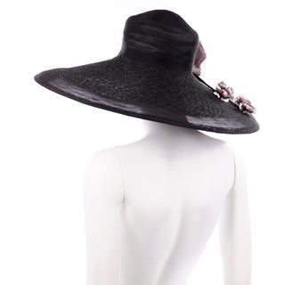 Black Vintage Frank Olive Wide Brim Hat