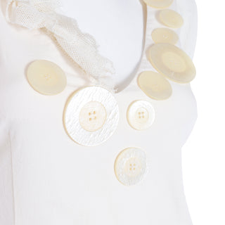 1990s GFF Gianfranco Ferre Avant Garde One Sleeve Dress w decorative buttons