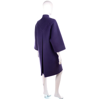 Purple Wool James Galanos Vintage Coat