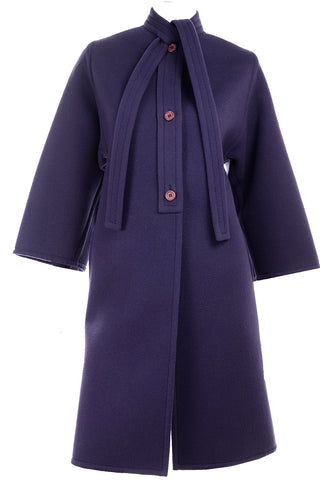 vintage purple Galanos wool Coat 