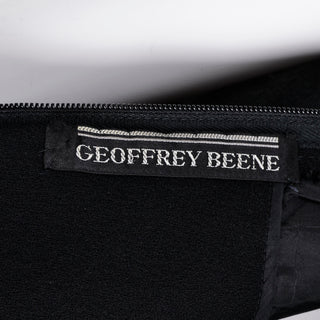 1960s Geoffrey Beene Black Dress Label