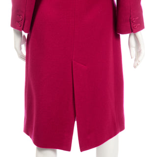 Gianfranco Ferre Vintage Raspberry Red Wool Coat with back vent