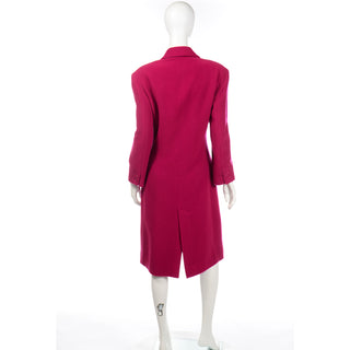 Gianfranco Ferre Vintage Raspberry Red Wool Coat 10/12