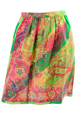1994 Gianni Versace silk scarf print skirt