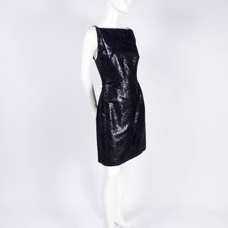 Vintage black Gianni Versace Couture 1990's dress deadstock