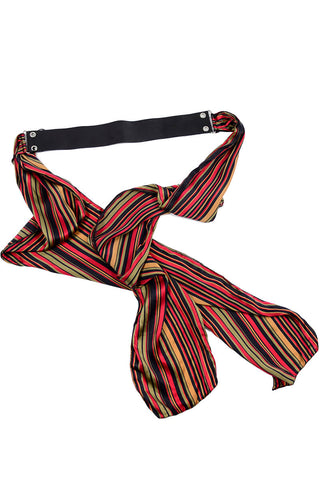 Giorgia G. Colorful Striped Silk Scarf Belt