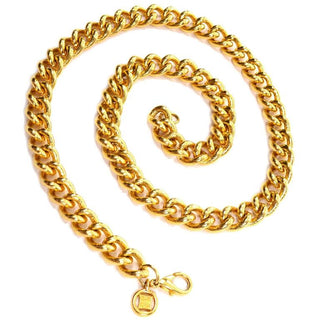 Stamped Givenchy logo thick gold chain necklace