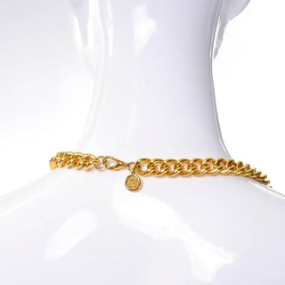 Vintage Givenchy designer gold chain necklace