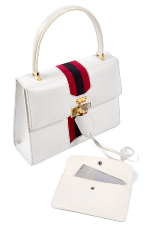 White Gucci satchel handbag top handle