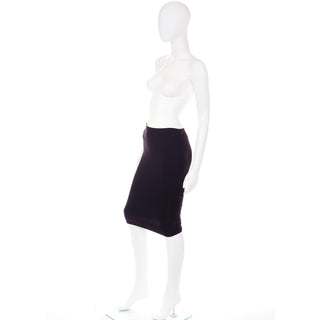2004 Tom Ford Gucci Deadstock Plum Brown Runway Skirt Small