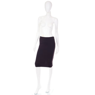 2004 Tom Ford Gucci Deadstock Plum Brown Runway Skirt documented