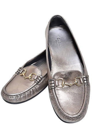 Metallic Silver Gucci Shoes