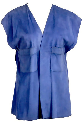 70's Gucci Bohemian Blue Suede Vest 