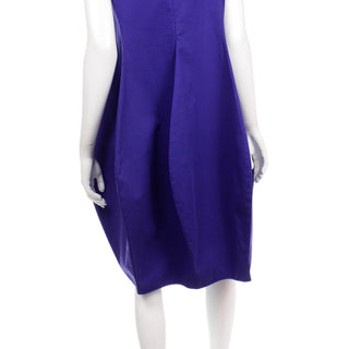 Avant Garde Purple Cotton Sleeveless Origami Balloon Dress by Hache