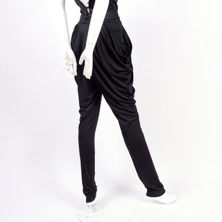 Draped leg harem jumpsuit with dropped crotch from 1980's 