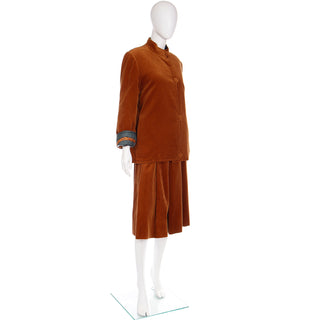 Vintage Hermes corduroy puffer coat and pleated long shorts